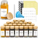 Bamboo-Lid Spice Jars — Set of 36