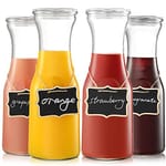Glass Carafes with Lids — Set of 4