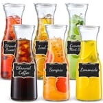 Glass Carafes with Lids — Set of 6