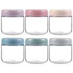 Overnight Oats Jars — 6 pack, 10 oz, Multicolor