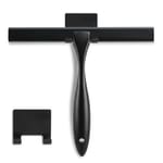 Stainless Steel Shower Squeegee — Black, 12 Inch