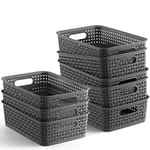 Storage Baskets — 8 pack, Gray